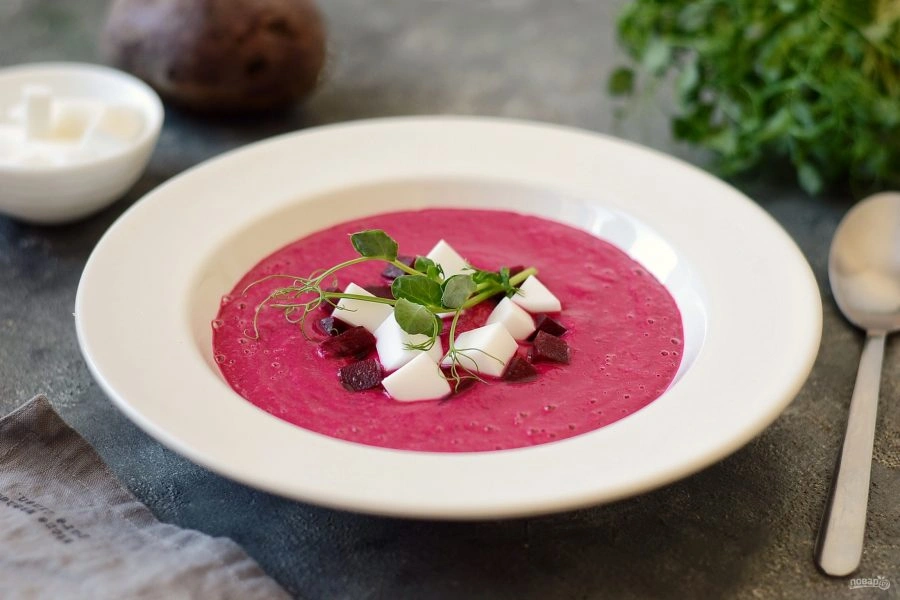 Шаг 7: Свекольный крем-суп с фетой