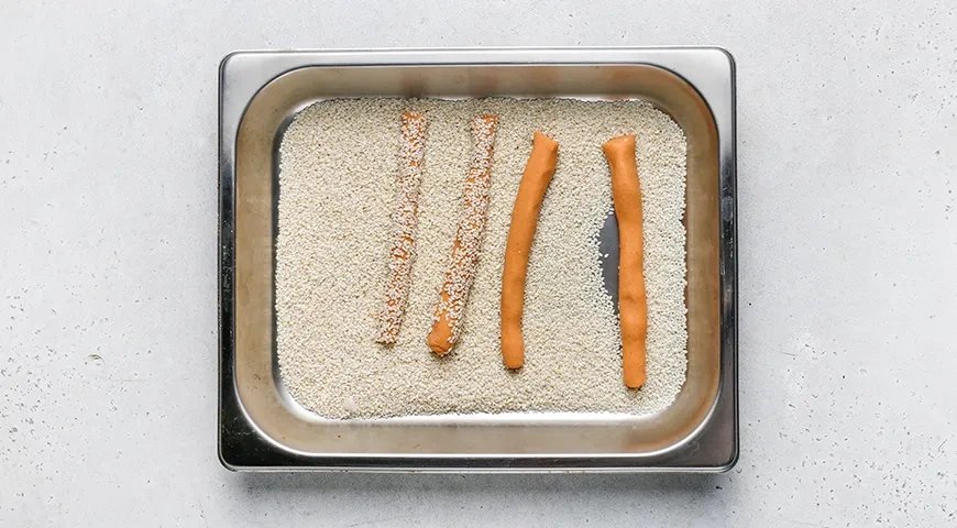 Жареные картофельные палочки из пюре: шаг 7