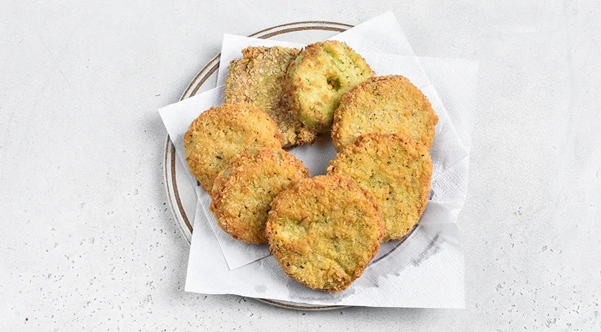 Жареные зеленые помидоры на сковороде: шаг 7