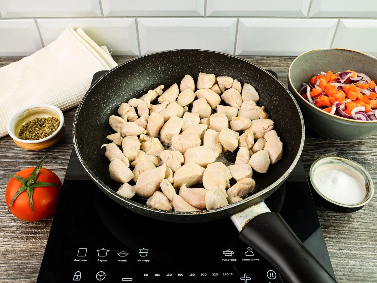 Шаг 7: Жаркое из курицы с овощами