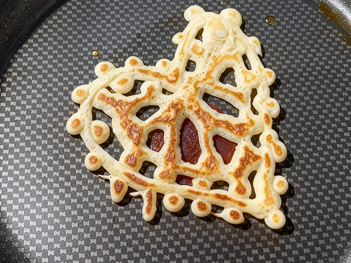 Шаг 8: Ажурные блины в форме сердца для романтического завтрака