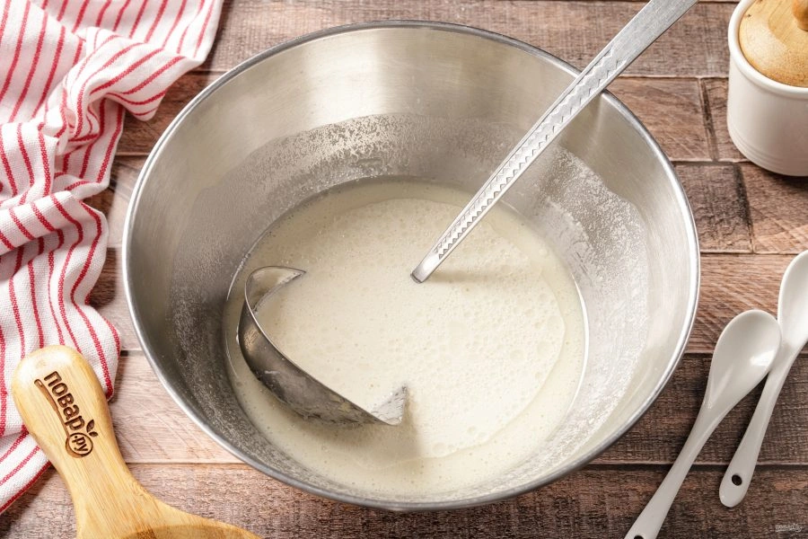 Шаг 8: Блины на минеральной воде