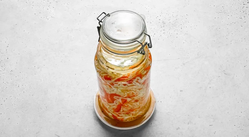 Быстрая маринованная капуста с перцем: шаг 8