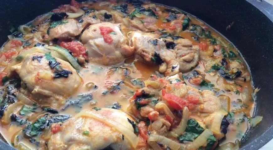 Чахохбили из филе бедра курицы: шаг 8