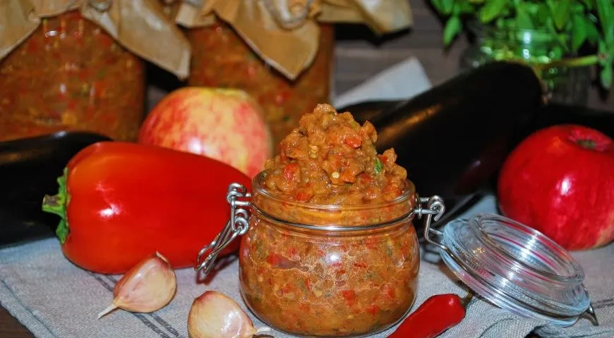 Икра из запеченных яблок и овощей: шаг 8