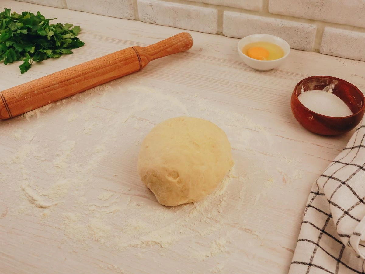 Шаг 8: Лепёшка с сыром, зеленью и творогом