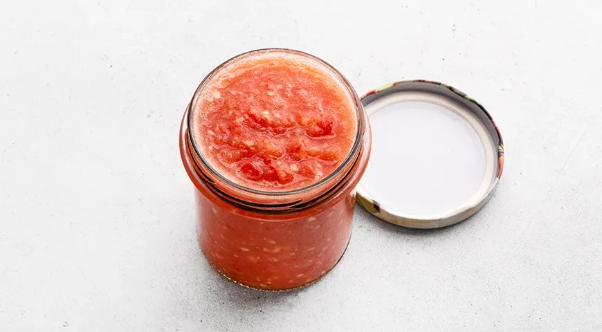 Острый Горлодер из помидоров с чесноком на зиму: шаг 8