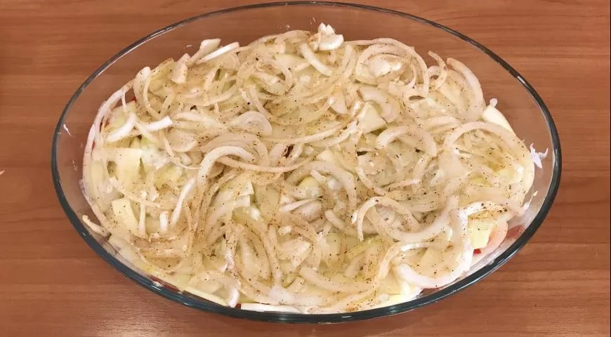 Овощная запеканка с творогом: шаг 8