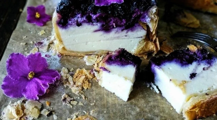 Пирог с рикоттой и черникой: шаг 8