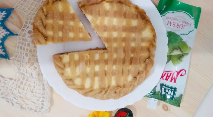 Пирог с творогом и джемом киви с мятой от Махеевъ к 23 февраля: шаг 8