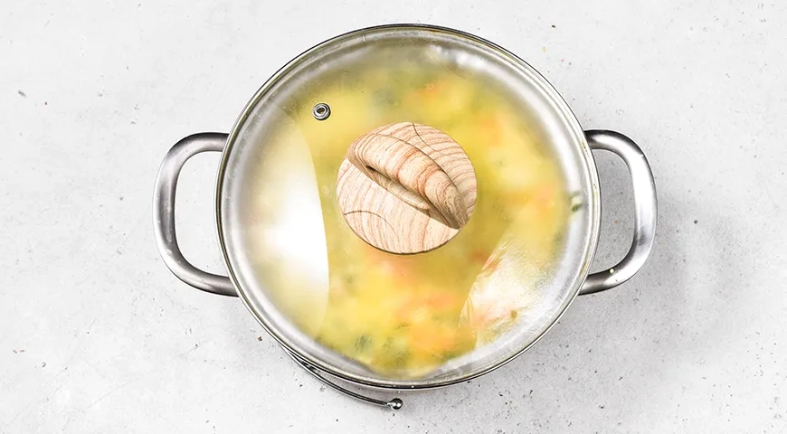 Пшенный суп с яичной паутинкой: шаг 8
