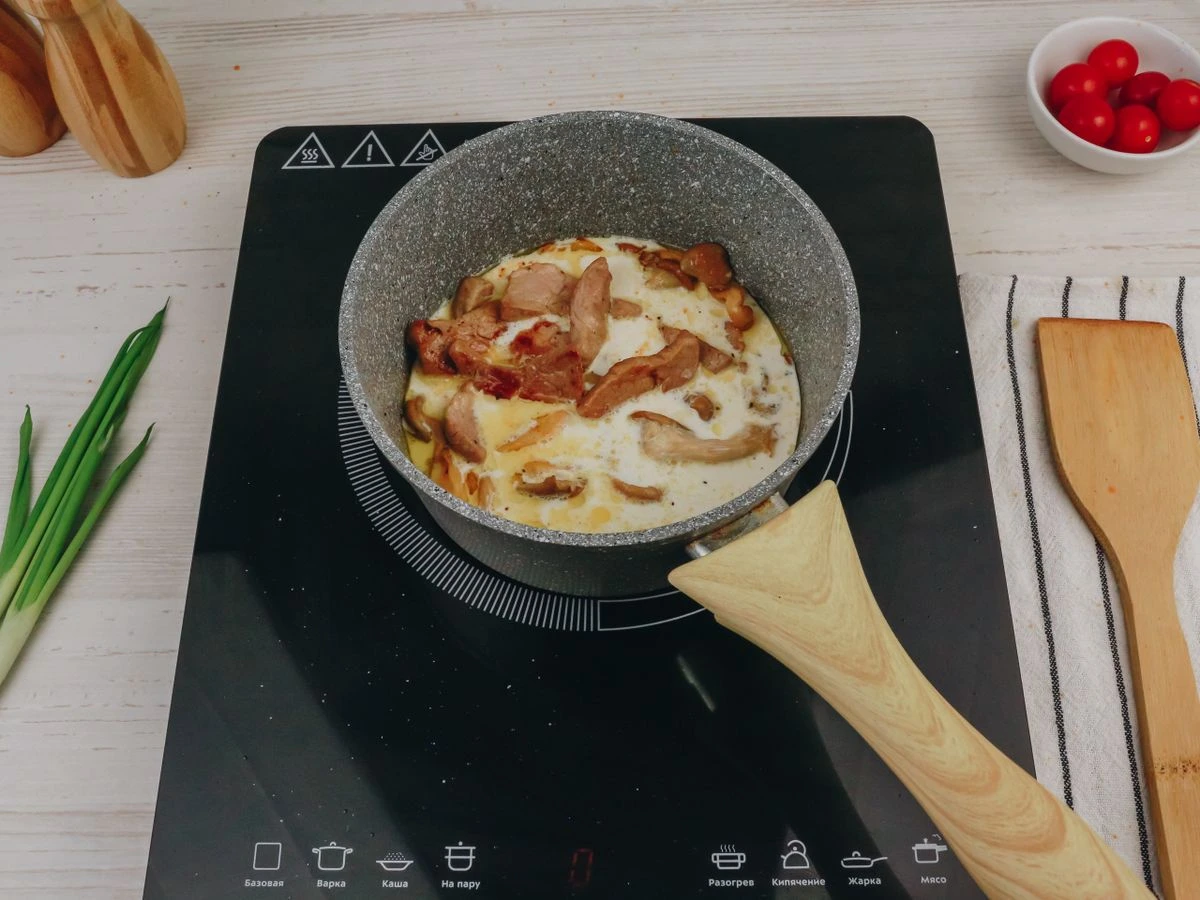 Шаг 8: Пюре с бефстроганов