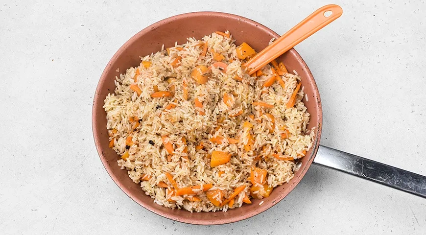 Рис с тыквой в сковороде: шаг 8