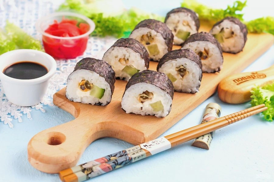 Шаг 8: Роллы с мидиями