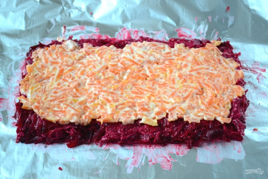 Шаг 8: Рулет сельдь в шубе