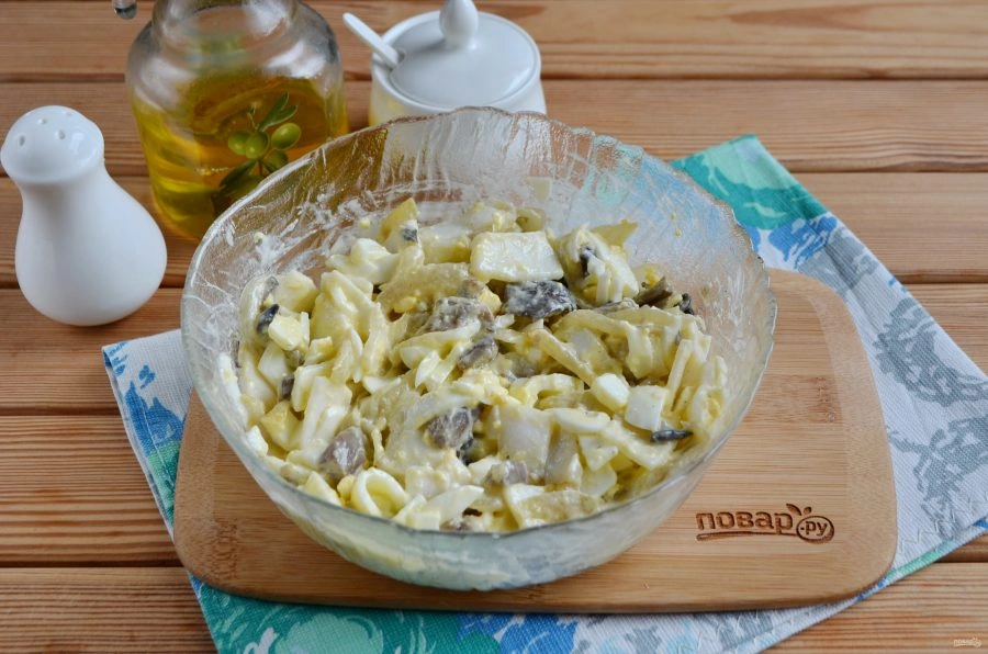 Шаг 8: Салат из кальмар о в