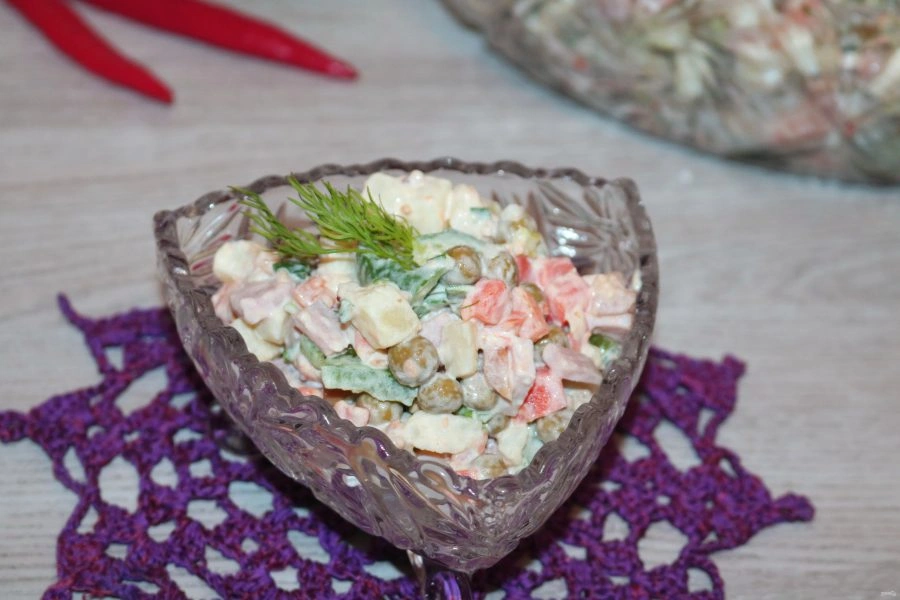 Шаг 8: Салат киевский