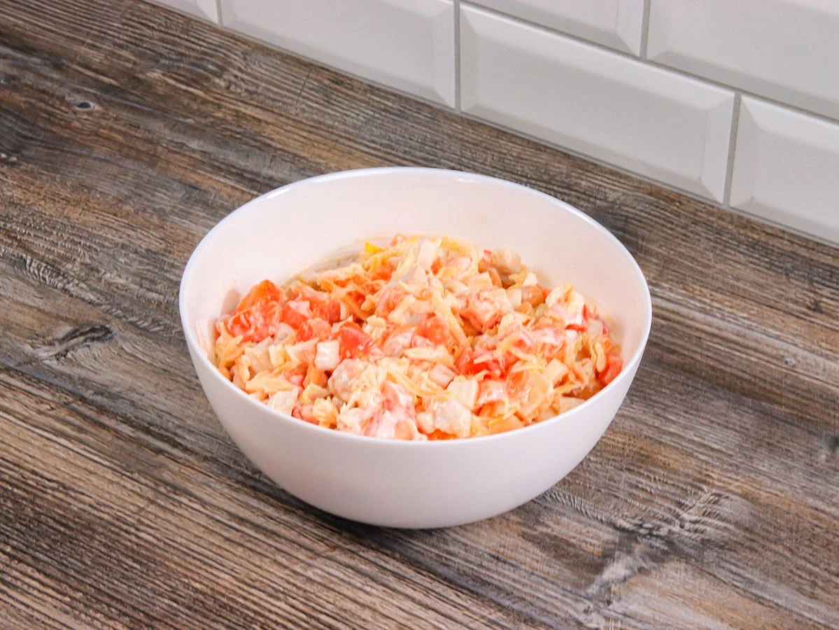 Шаг 8: Салат с курицей и фасолью