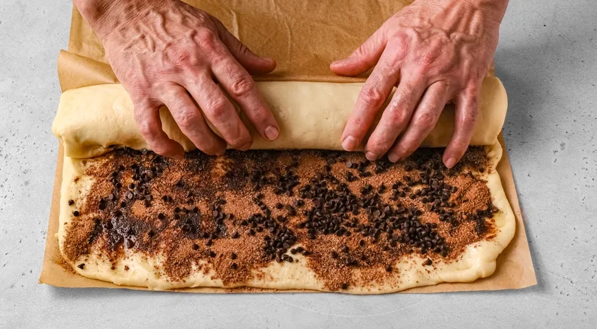 Синнабоны с шоколадом: шаг 8