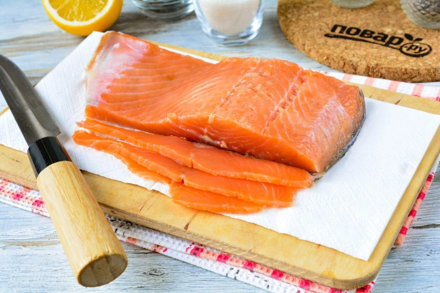 Шаг 8: Соленая красная рыба