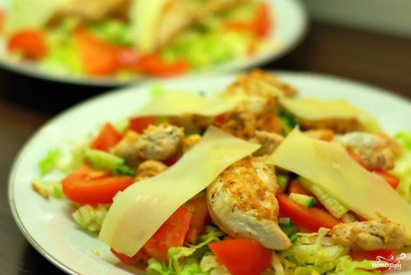 Шаг 8: Теплый салат с курицей