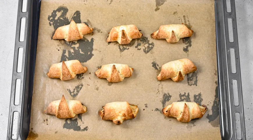 Творожные рогалики с яблоками: шаг 8