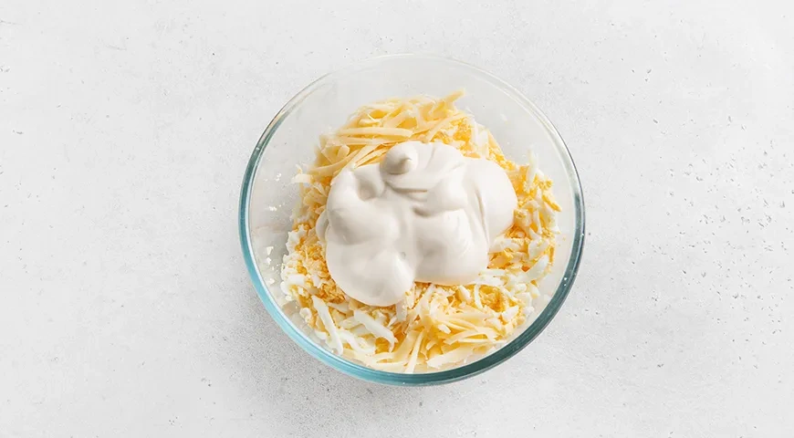 Закусочный торт Наполеон с курицей и грибами: шаг 8