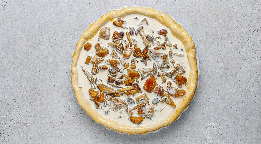 Заливной пирог с грибами «Обабник»: шаг 8