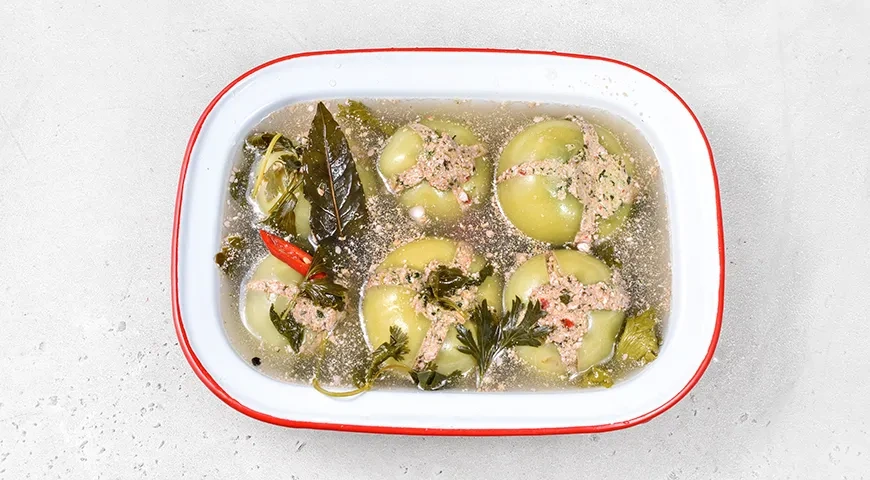 Зеленые помидоры по-грузински: шаг 8