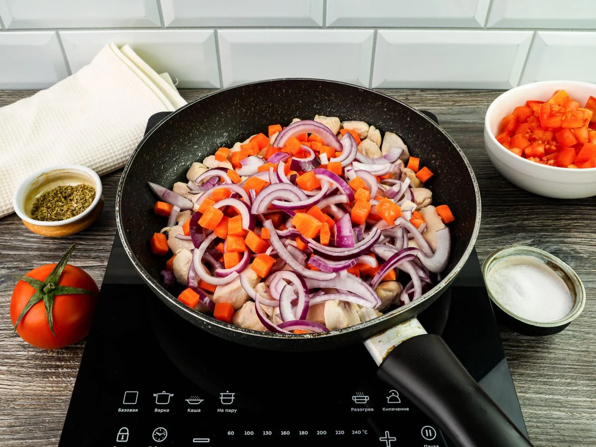 Шаг 8: Жаркое из курицы с овощами