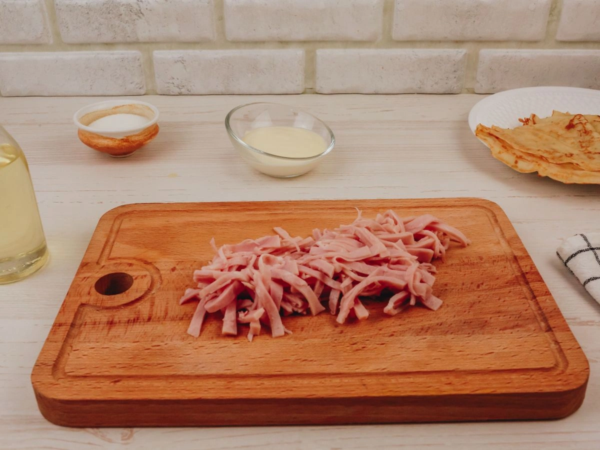 Шаг 9: Блинчики с ветчиной и сливочным сыром