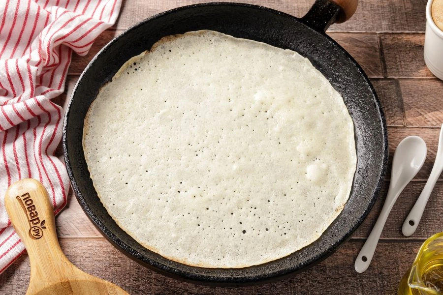 Шаг 9: Блины на минеральной воде