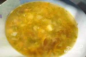 Шаг 9: Гороховый суп с копченой курицей