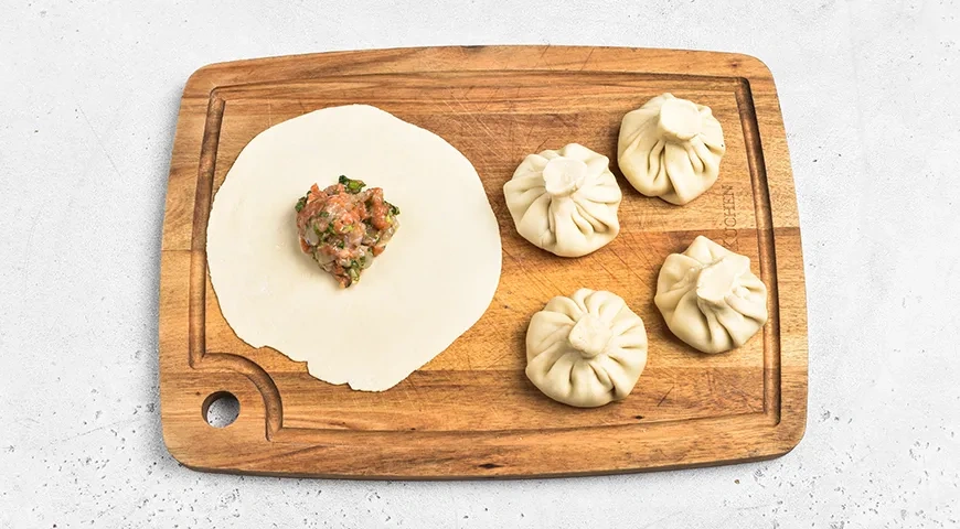 Хинкали с креветками: шаг 9