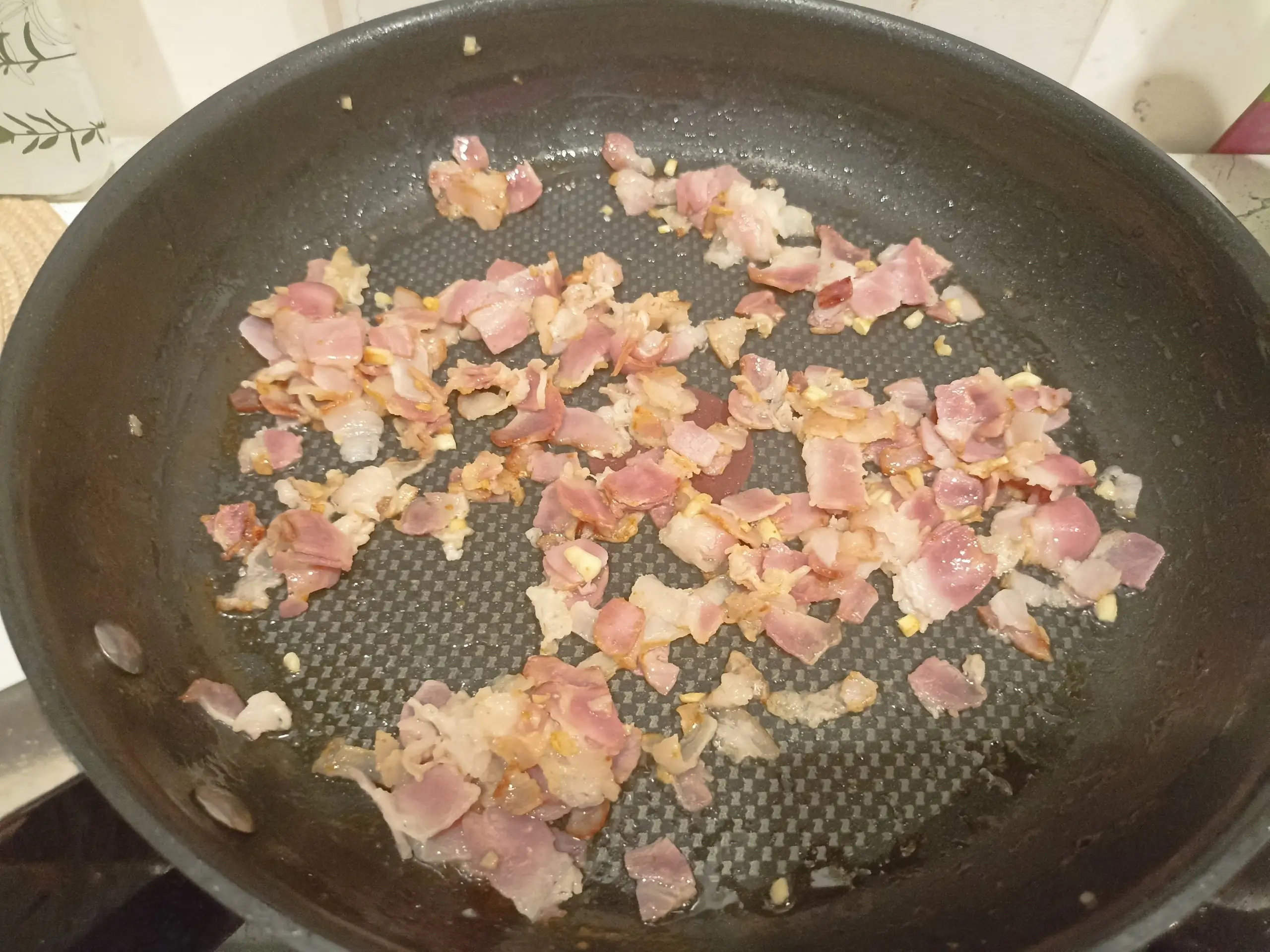 Шаг 9: Карбонара с беконом и сливками