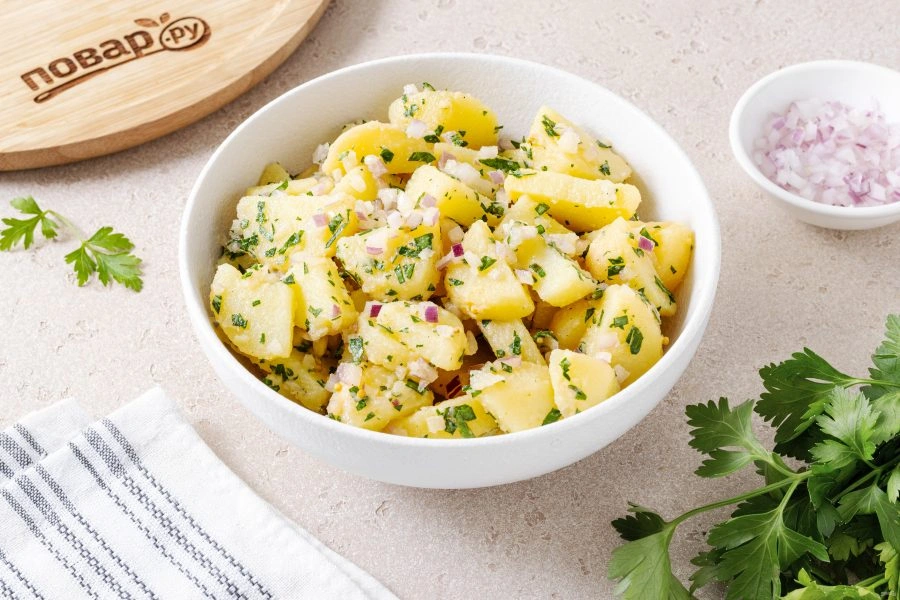 Шаг 9: Картофель ный салат на гарнир