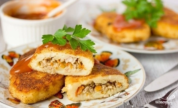 Шаг 9: Картофельные зразы с фаршем