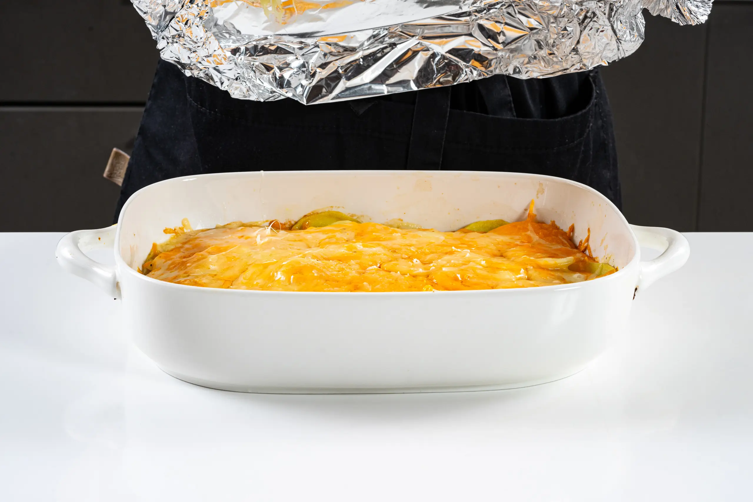 Шаг 9: Картошка с фаршем и сыром в духовке