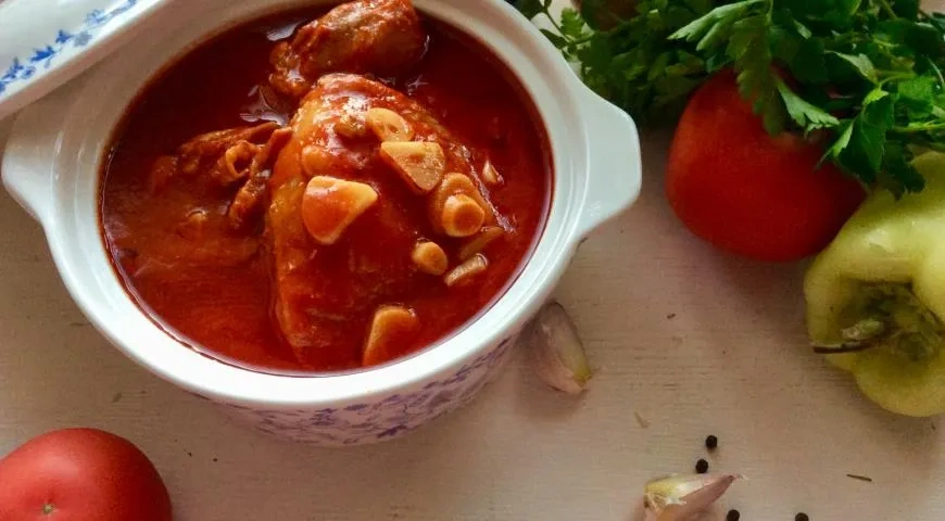 Курица в красном соусе: шаг 9