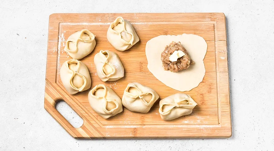 Манты с курицей: шаг 9