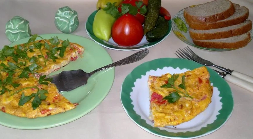 Омлет с помидорами и луком: шаг 9