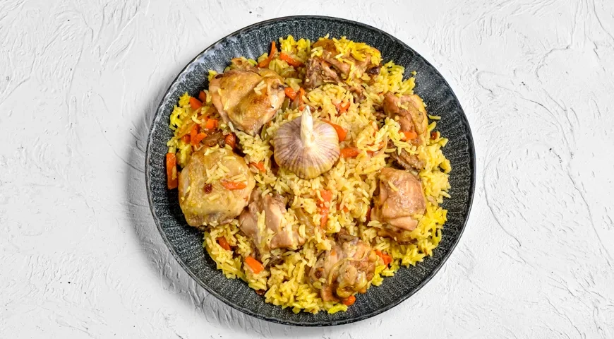 Плов с курицей в духовке: шаг 9