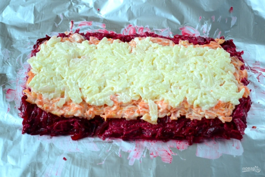 Шаг 9: Рулет сельдь в шубе