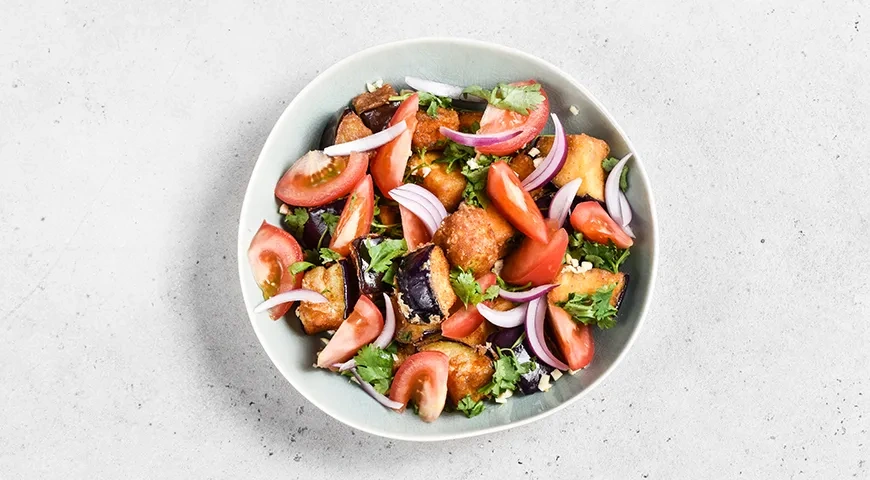 Салат «Лаззат» с хрустящими баклажанами: шаг 9