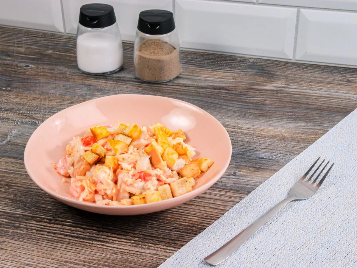 Шаг 9: Салат с курицей и фасолью