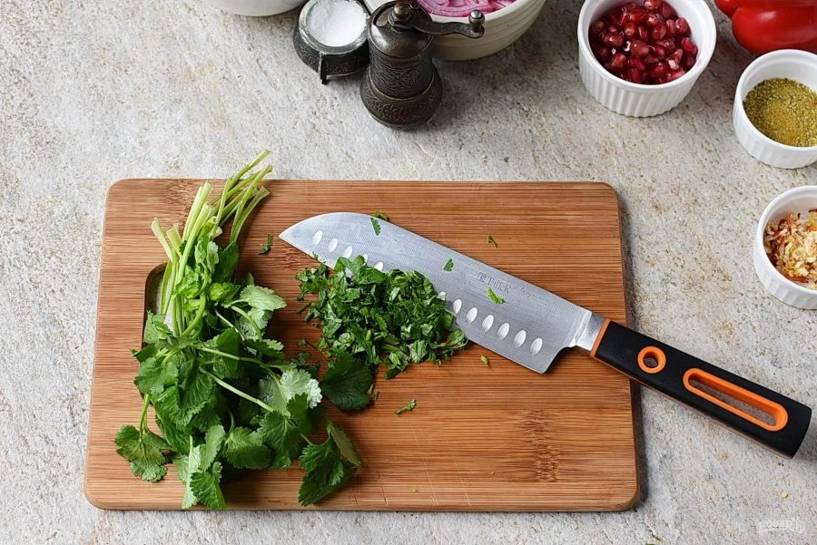 Шаг 9: Салат тбилиси с гранатом