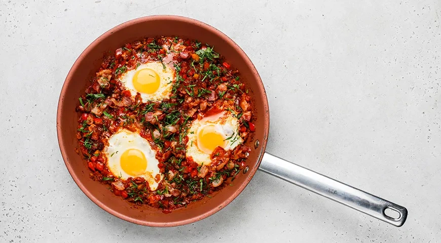 Шакшука с беконом: шаг 9