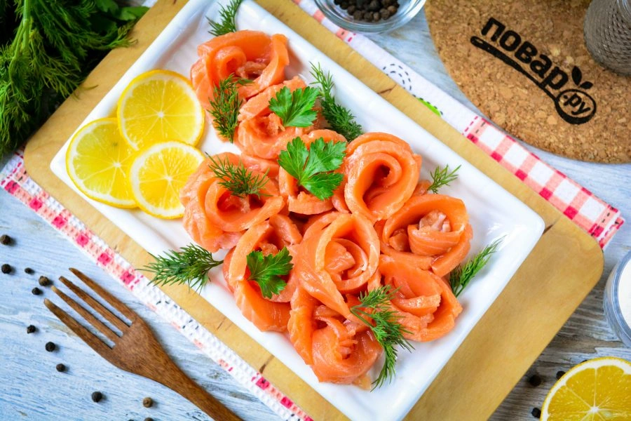 Шаг 9: Соленая красная рыба