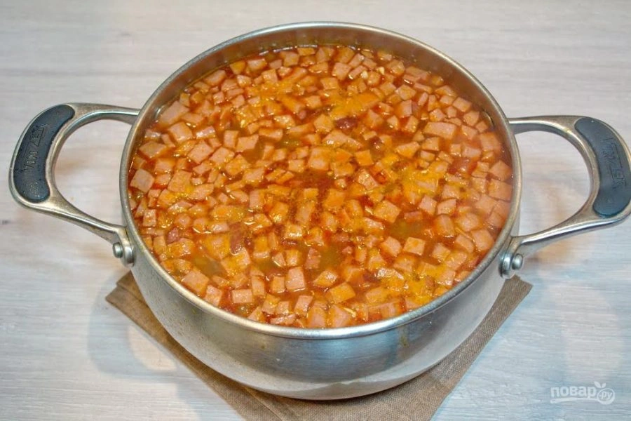 Шаг 9: Солянка с бор ная мясная