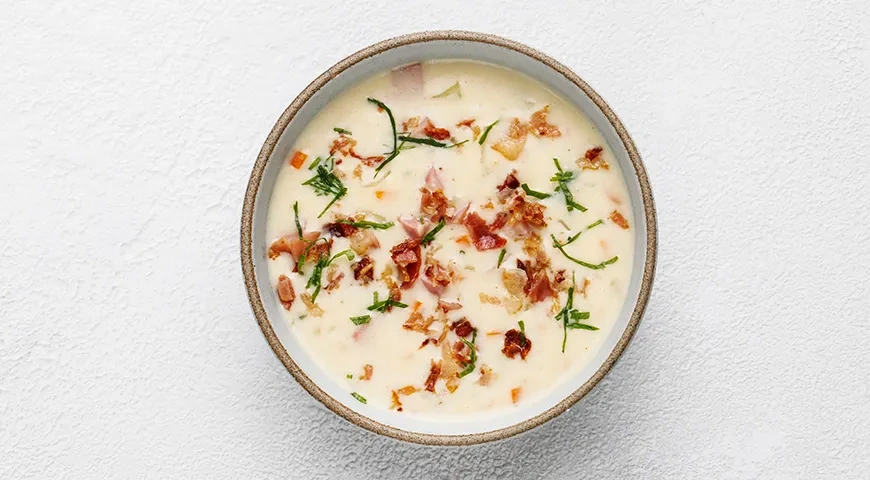 Сырный суп с ветчиной и беконом: шаг 9